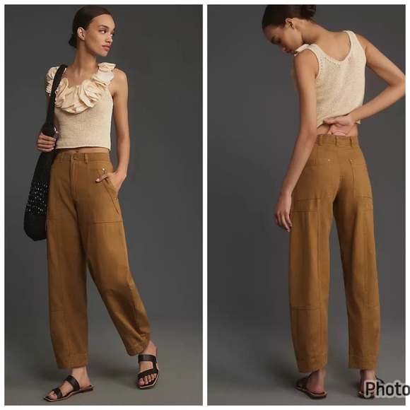 Anthropologie Pants - Anthropologie The Carson Utility Barrel‎ Pants Bronze